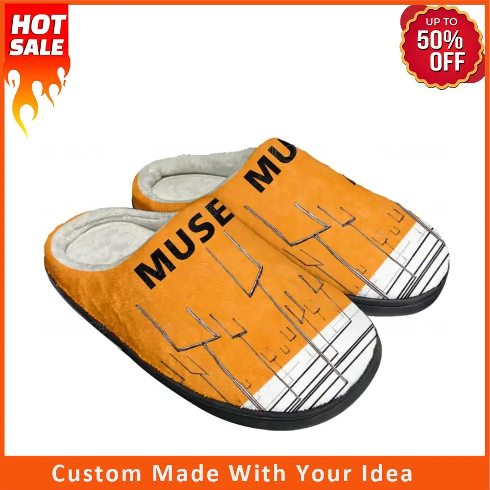 

Muse Rock Band England Pop Home Cotton Custom Slippers Mens Womens Sandals Plush Bedroom Casual Keep Warm Shoe Thermal Slipper