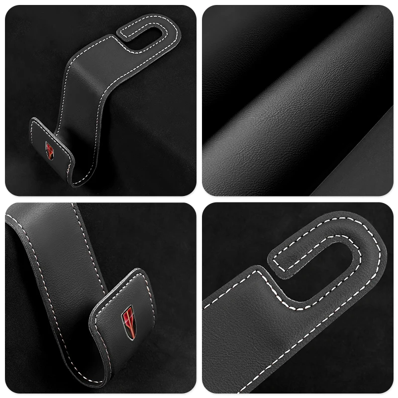 Кожаный органайзер на спинку автомобильного сиденья со скрытым крючком для Hongqi