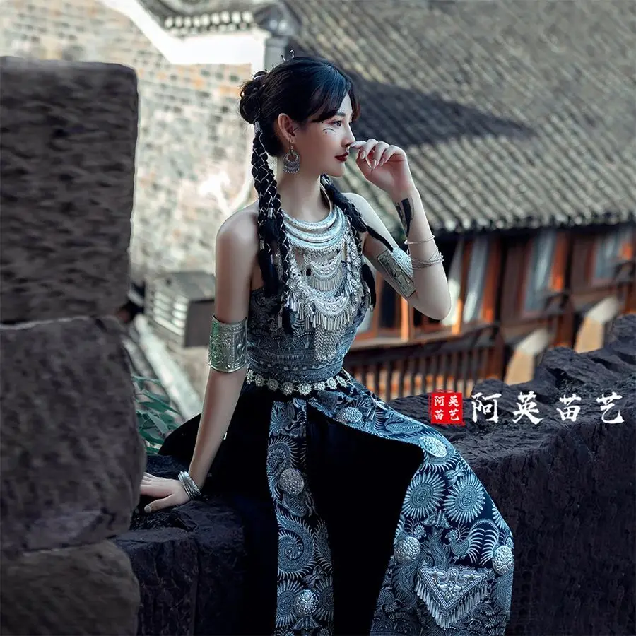 Модная одежда для путешествий фотосъемки этнических меньшинств Miao парные