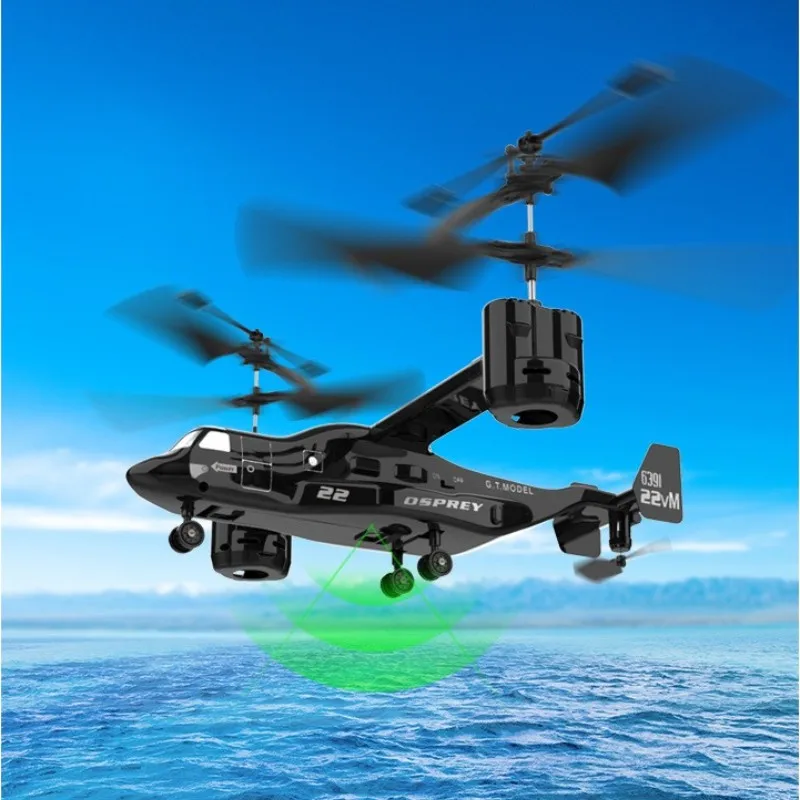 

2.4GHz 3D Osprey RC Helicopter Transport Aircraft Remote Control Model Drone Very Stable Toy Ready to Fly with Gyro LED Light