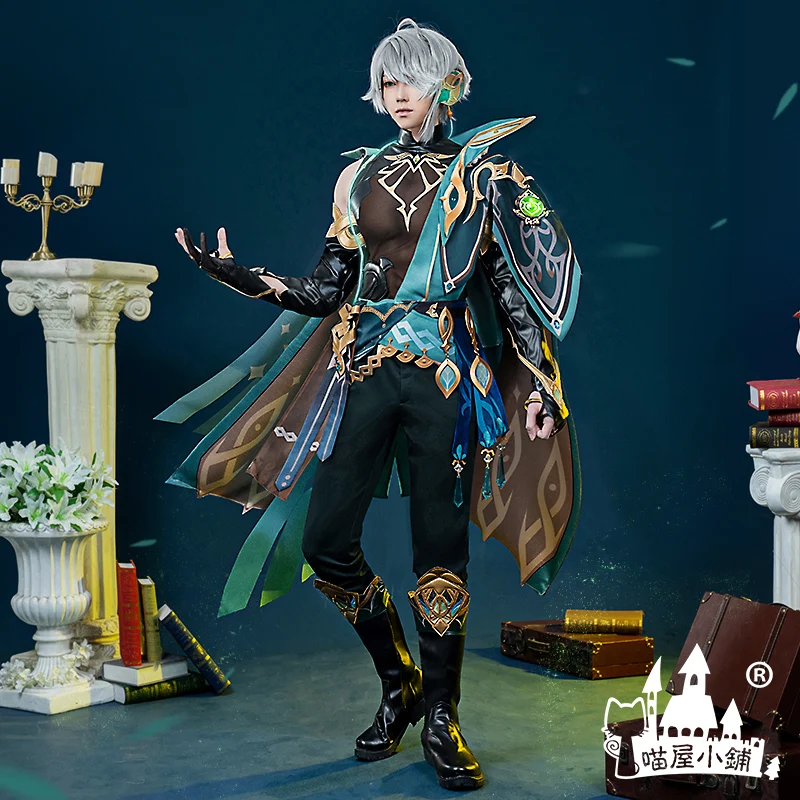 

COWOWO Аниме! Игровой костюм Genshin Impact Al haiтема, Женский костюм для косплея, мужской костюм для ролевых игр на Хэллоуин, карнавал, вечеринку