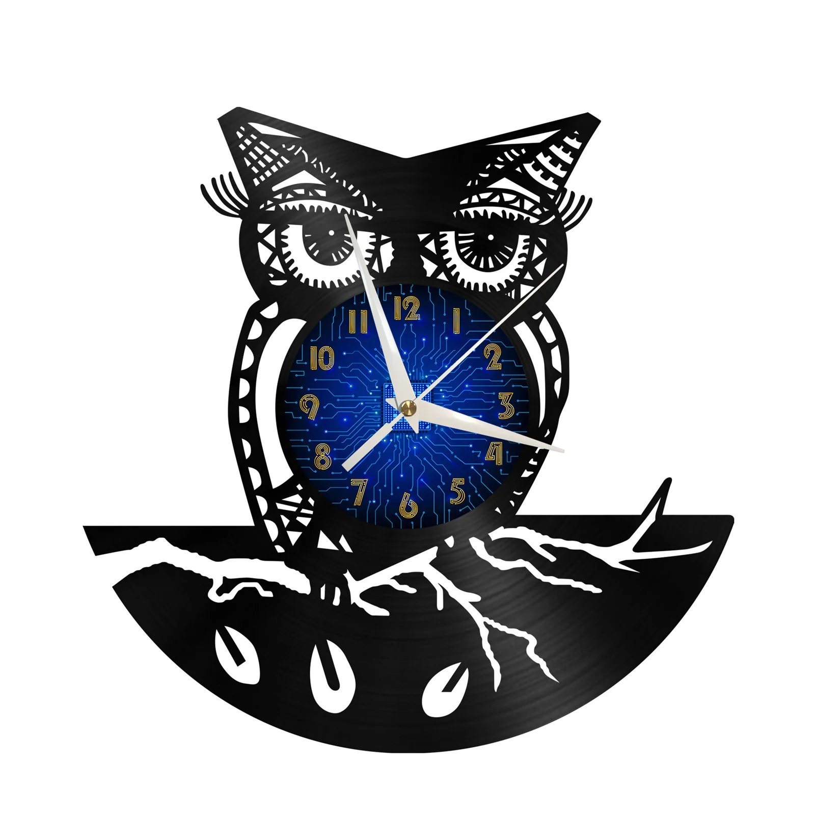 

Cute Owl 2 Vinyl Record Wall Clock for Kitchen Wall Decor Wall Art