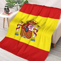 flag of spain blankets coral fleece plush decoration multi function warm throw blankets for bed travel plush thin quilt