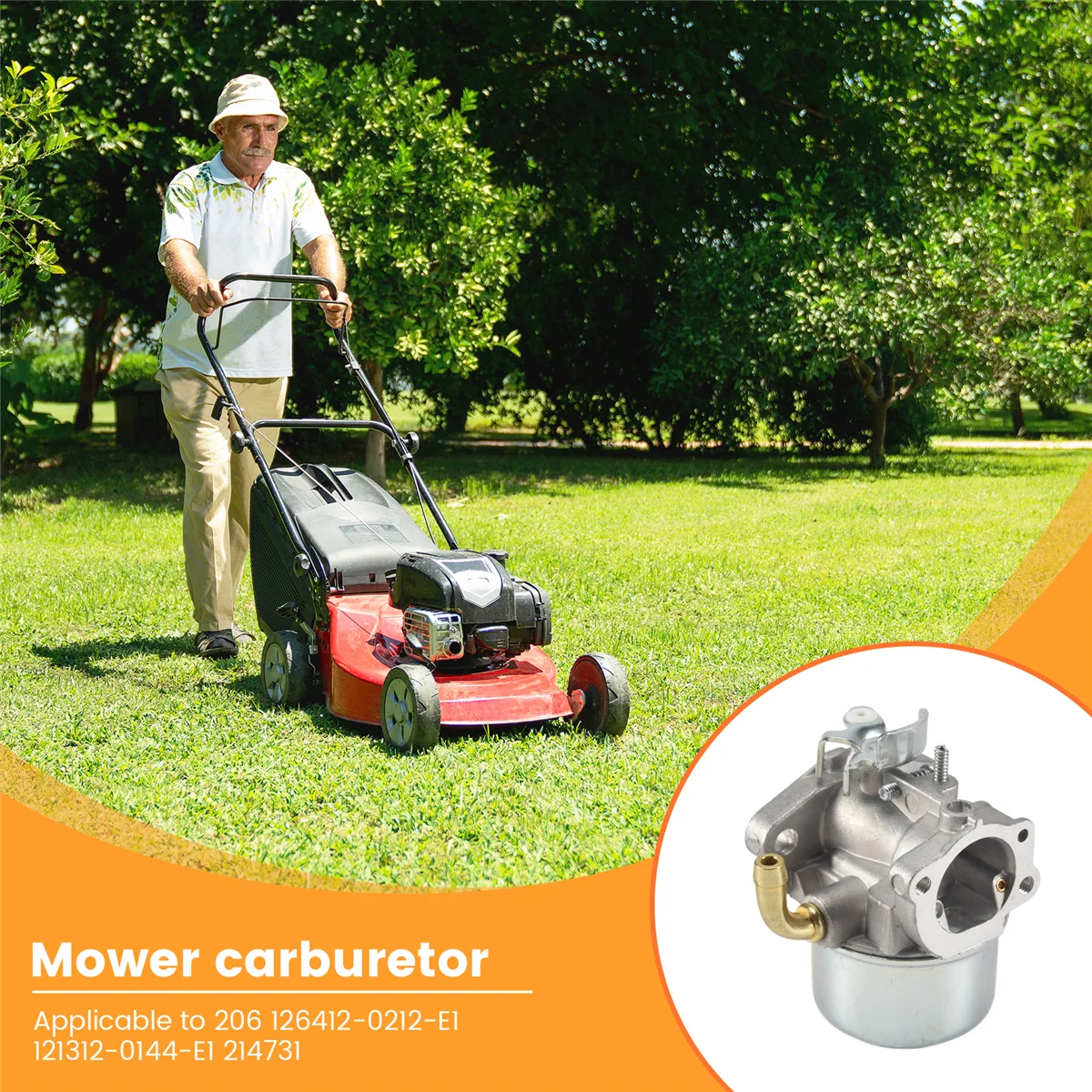 Карбюратор совместимый с Briggs &amp Stratton Intek 206. 126412 -0212-E1 121312 -0144-E1 214731 Карбюр