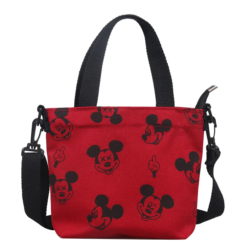 

Новинка, детская легкая сумка из холщовой ткани Disney, сумка-мессенджер через плечо для мужчин и женщин с полностью печатным рисунком