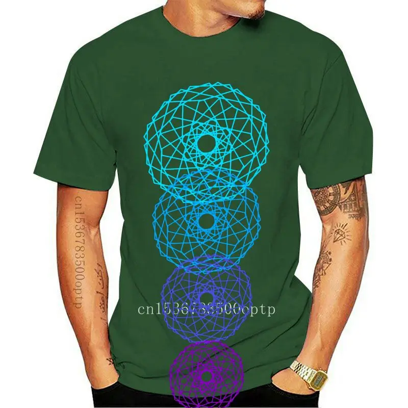

Camiseta de arte polígono para hombre, ropa de algodón de gran tamaño, camisetas geométricas del Día del Padre, Bl