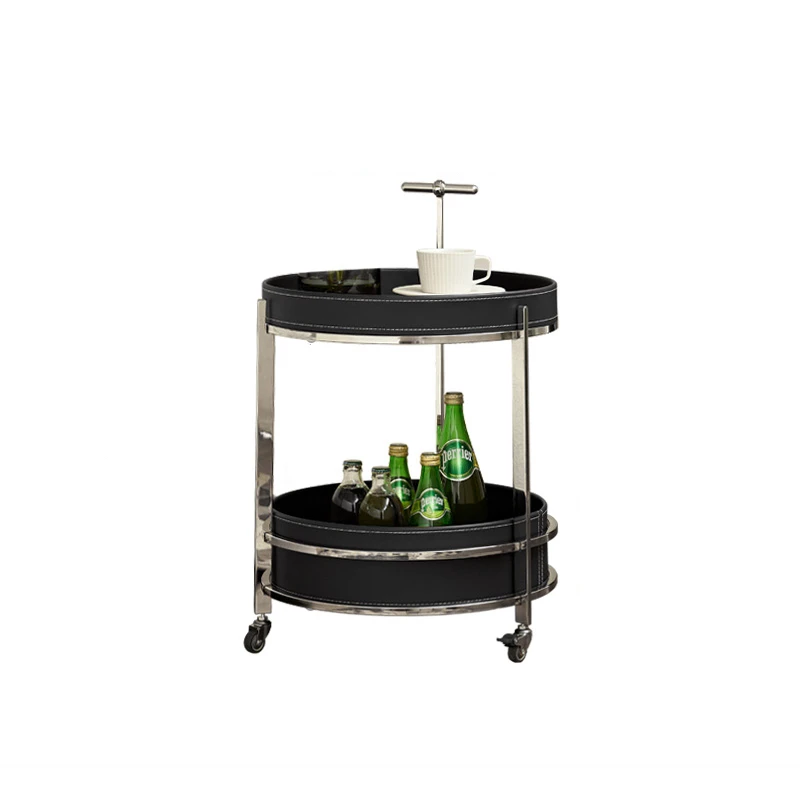 Многофункциональная тележка для гостиниц Двухуровневая Тележка из нержавеющей