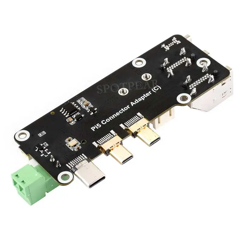 Фото Многофункциональная плата адаптера Raspberry Pi 5 PCIe — M.2, поддерживает двойной выход 4K HDMI, адаптер разъема Pi5 (C) №3