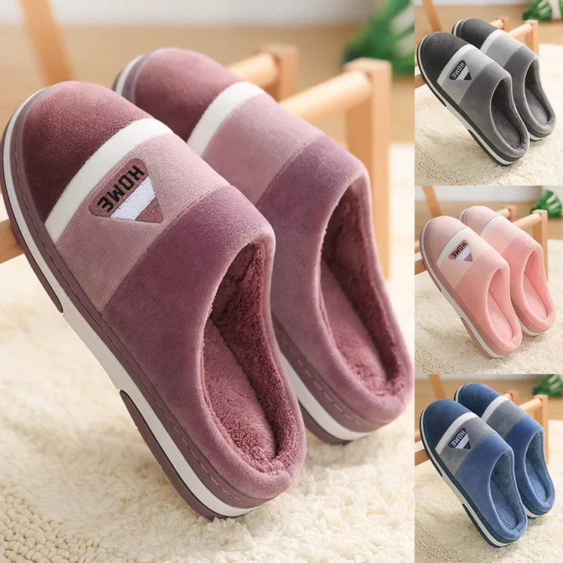 

NEW 2023 Slippers Bedroom Lovers Winter Slippers Warm Home Slippers Women Shoes Indoor Snug Sneakers House women's slippers