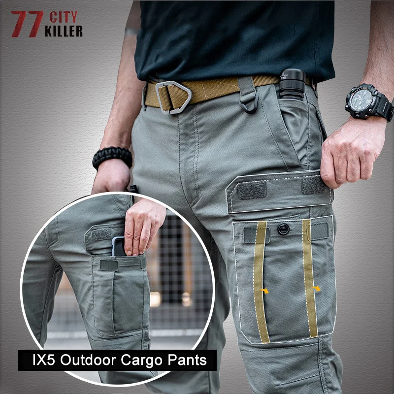 

IX5 Military Tactical Pants Men Waterproof Combat SWAT Army Active Work Trousers Male Cotton Cargo Casual Pants Mens Joggers 3XL