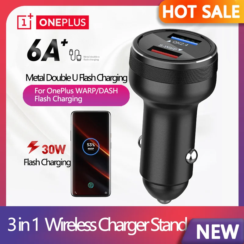 

Oneplus 9R 10 Pro Nord CE 2 5G 8 7t Pro Warp Car Charger 30 Fast Quick Charge 65w 30w 2 Port Usb Dash Charger One Plus 9 7 6 6t