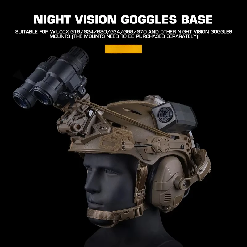 Тактический шлем Wendy 3,0, NVG Mount Vision, очки, база для WILCOX G19G24G30G34G69G70, адаптер, боевые аксессуары для страйкбола (art.: 3920ccee5cd9e) - 3920ccee5cd9e