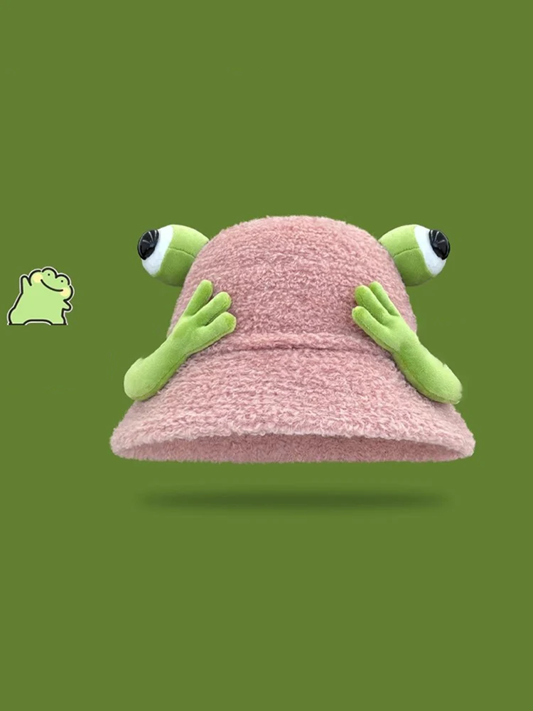 Шикарная знаменитая японская плюшевая забавная шапка-рыбак в виде лягушки
