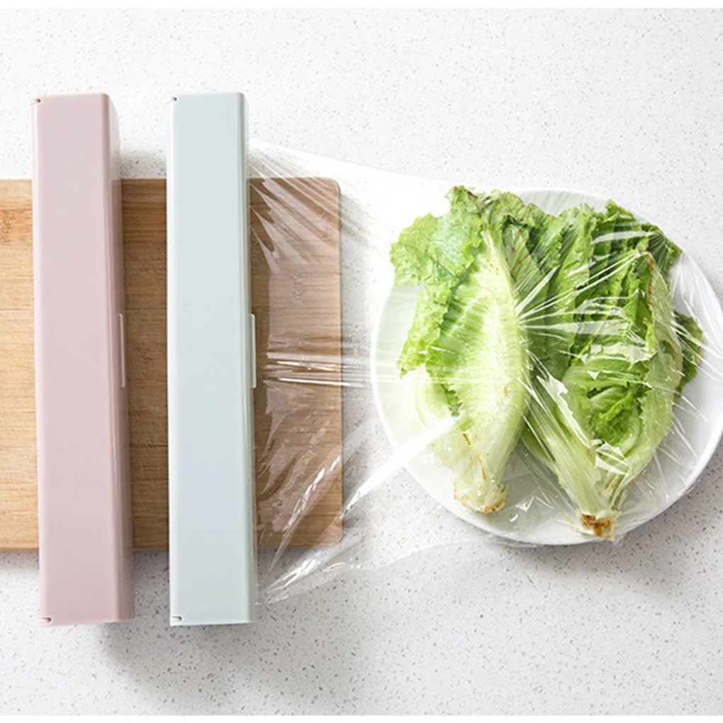 

Food Plastic Wrap Dispenser Reusable Container Fresh Keeping Wrapper Film Holder Storage Case Household Kitchen Accessories