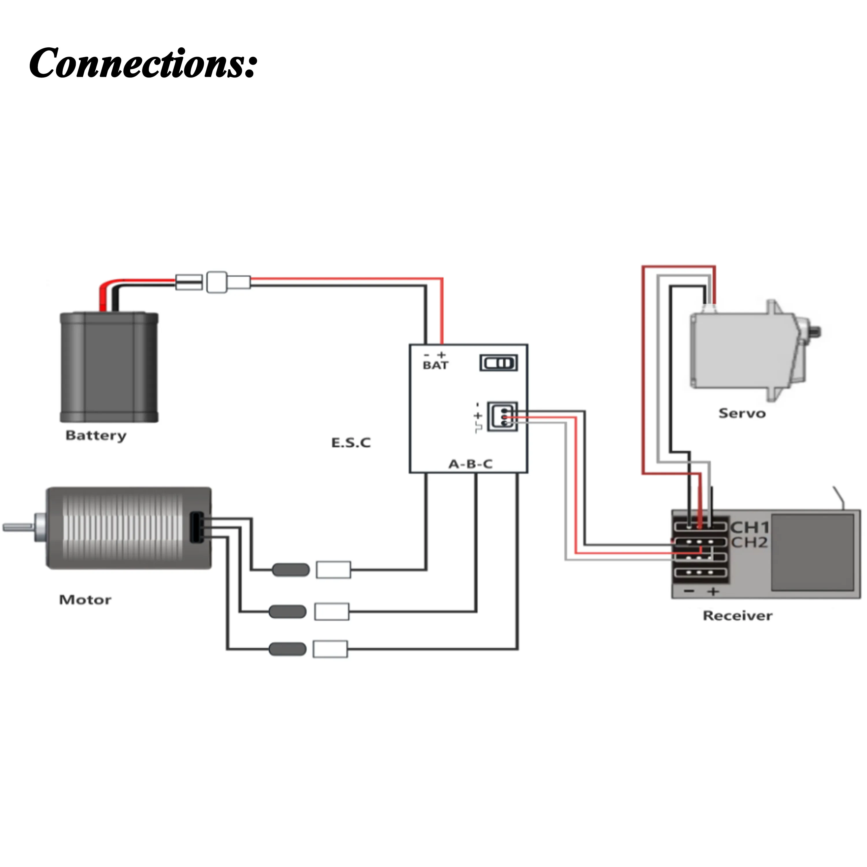 NEEBRC 15A Матовый бесщеточный регулятор скорости ESC 25A 5 В1 А BEC 2S для мини-автомобиля 124 118 FMS SCX24 Trx4m 180 1212 1224 Motor (art.: 3920cdb0017c8) - 3920cdb0017c8