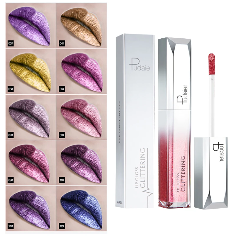 

18 Color Pearlescent Diamond Lip Gloss Moisturizing Lip Glaze Lustre Shine Lip Gloss Portable Lipstick Sexy Lip Makeup