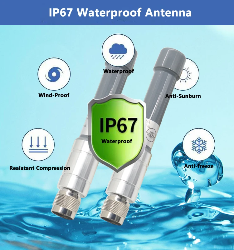 15cm 2.4G WiFi Helium Miner FRP Antenna Waterprof Fiberglass Antenna With Magnetic Bottom