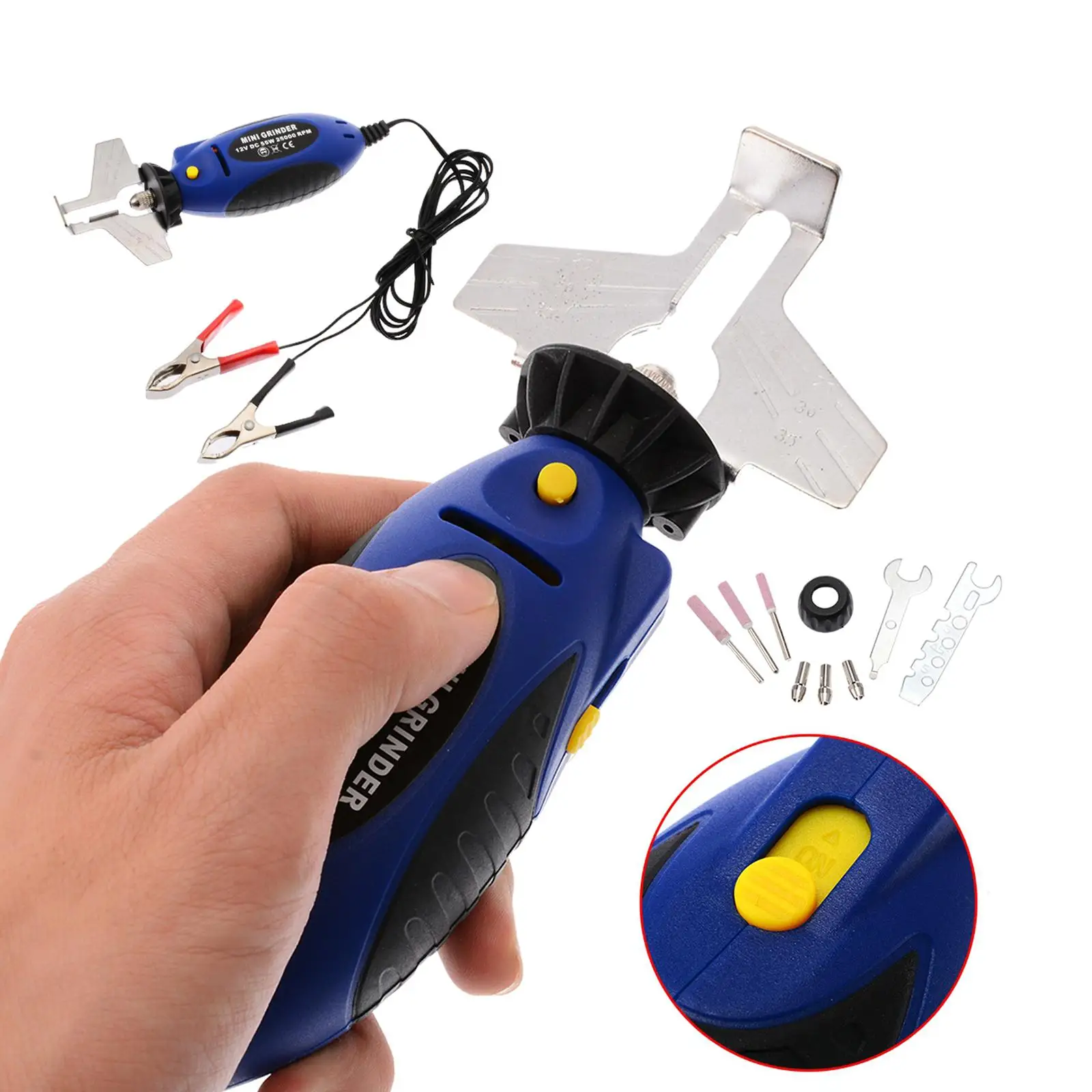 

Saw Sharpen Tool Set, Electric Blade Sharpening File Comes with Attachment for Lumberjack & Garden Worker