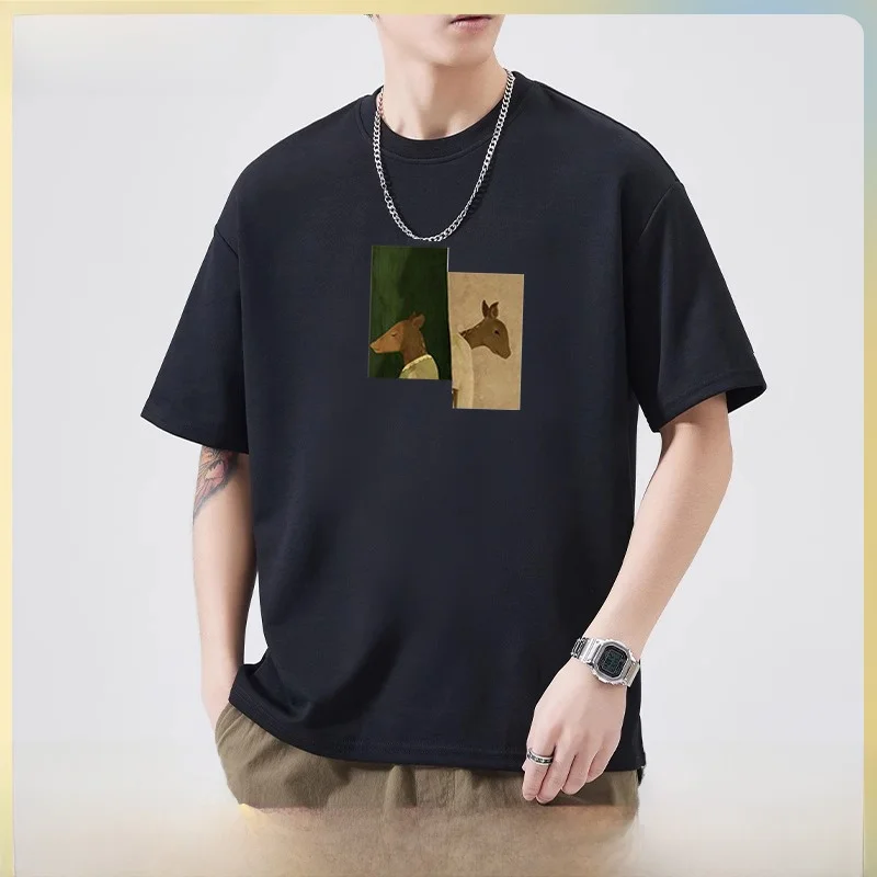 Li Ke Guan Fang модная брендовая футболка с короткими рукавами мужская летняя новая