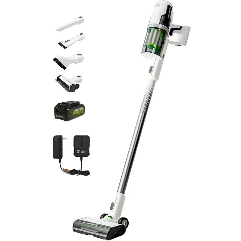 

Greenworks 24V Brushless Cordless Stick Vacuum, Lightweight, Handheld, Pet, Anti-Allergen HEPA Filtration, Hard Floor, Carpet
