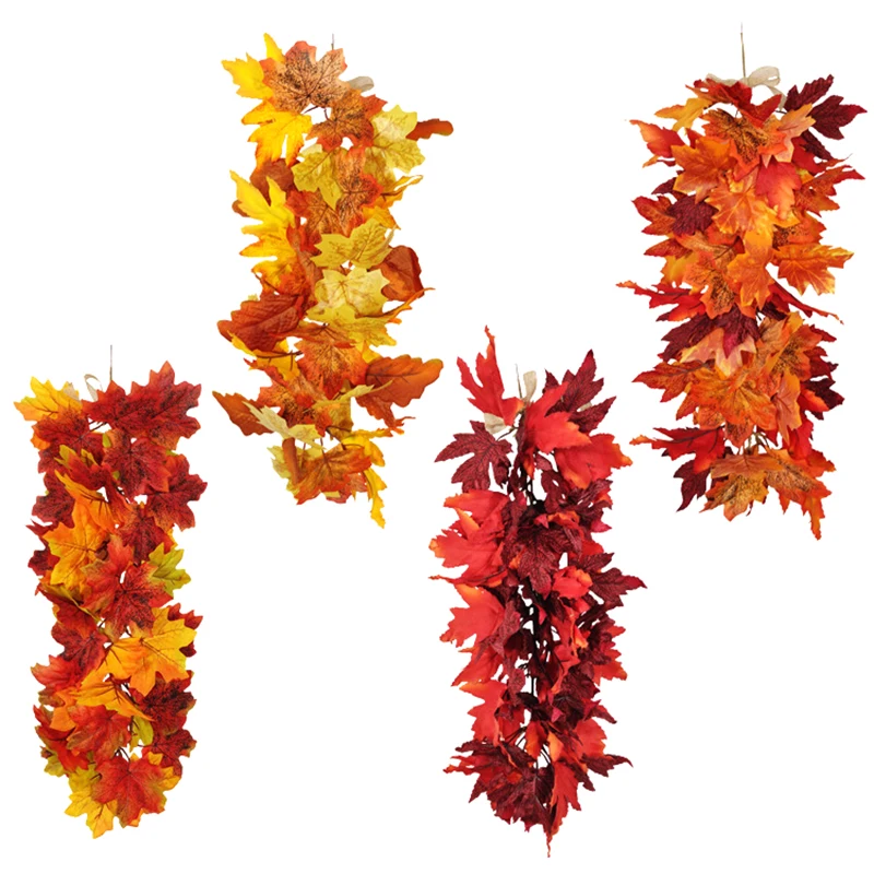 

Simulation Plant 55cm Maple Leaf Rattan Maple Leaf PendantDIYwedding Wall Hanging Chlorophytum Home Decoration Vine Holiday Gift