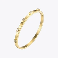enfashion zirconia crystal cuff bracelet manchette gold color stainless steel bangle bracelet for women bracelets bangles 172002