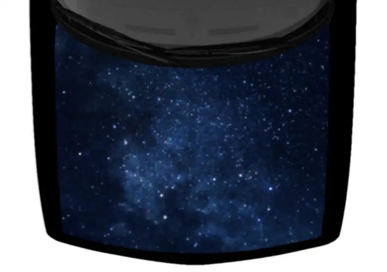 

car sticker Galaxy Stars Bright Deep Blue Abstract Nebula Pickup Truck Car Hood Wrap Vinyl Graphic Decal