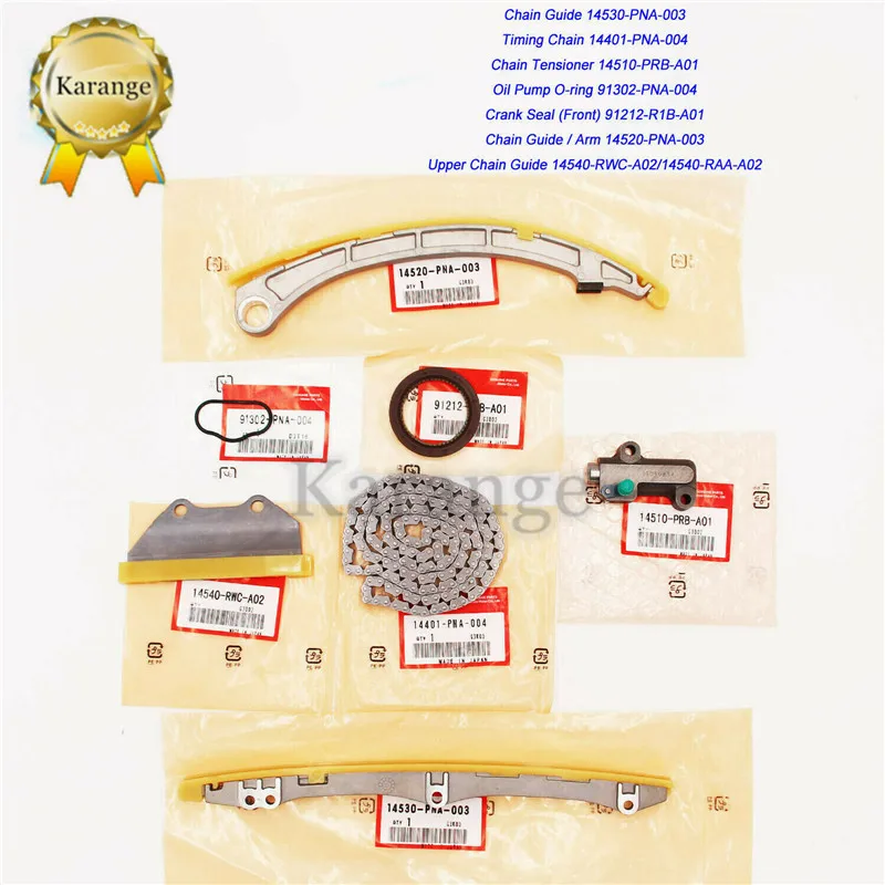 7 шт. Детский комплект 14510-PRB-A01 14401-PNA-004 14540-RAA-A02 подходит для Honda Accord 2.4L Civic 2.0L K20Z3 K20A3K2