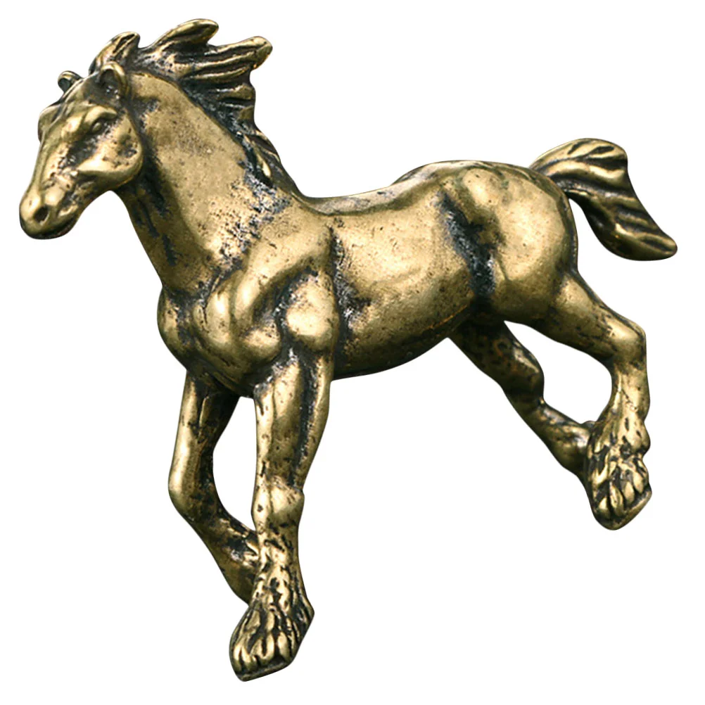 

Horse Statue Sculpture Figurine Shui Feng Brass Wildlife Figure Animal Mini Figurines Prosperity Wealth Lucky Decoration Table