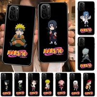 naruto mini kawaii anime phone case for xiaomi redmi poco f1 f2 f3 x3 pro m3 9c 10t lite nfc black cover silicone back prett mi