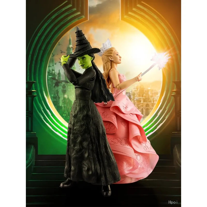 Фото В наличии: Коллекционные фигурки Bandai S.H.Figuarts Эльфаба и Глинда из аниме Wicked, эксклюзивные модели персонажей из аниме, изысканные фигурки из ПВХ №5