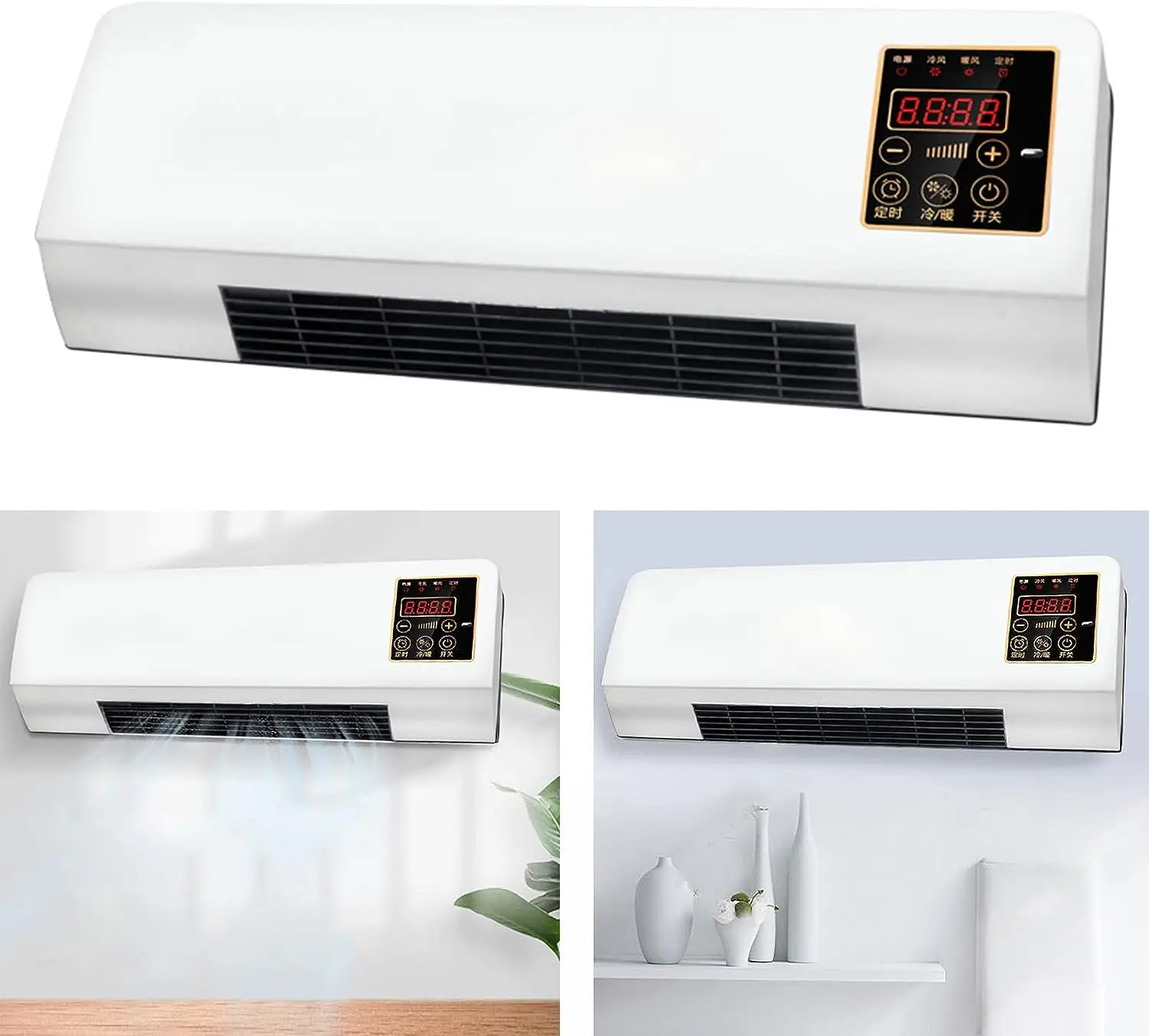

Mini Air Conditioner, 2000W Mini Air Cooling Heating for Bedroom, Portable Mount Air Conditioners and Heater Combo, Mounted ,
