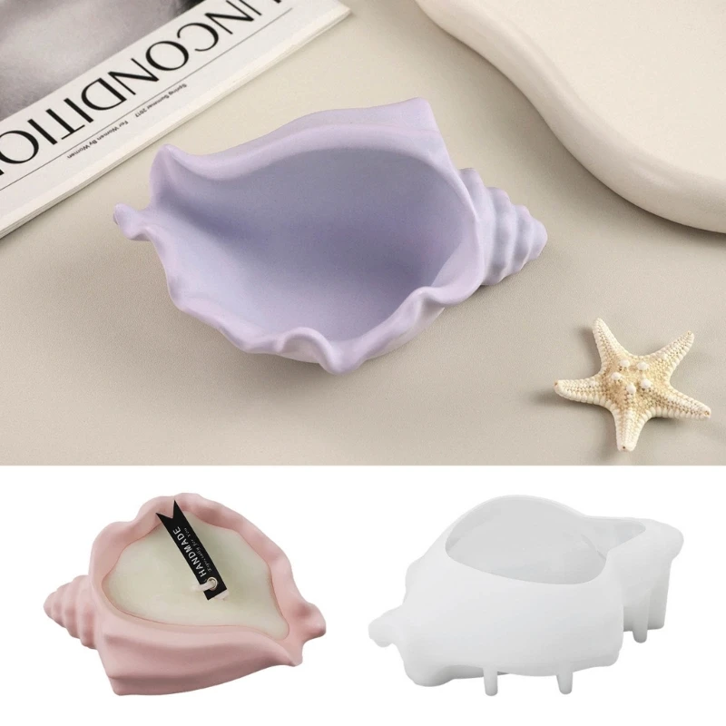 

Beautiful Seashells Silicone Mold Conch Candlestick Resin Molds DIY