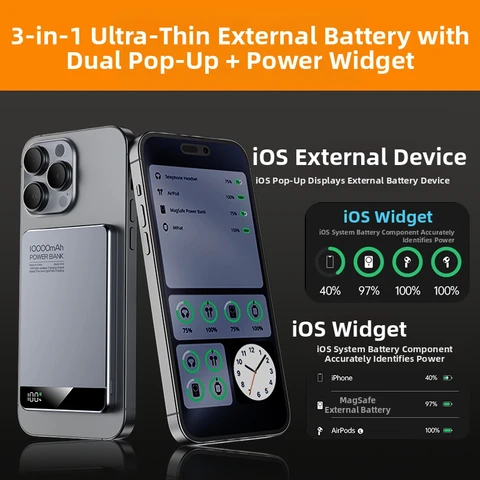 Магнитное беспроводное зарядное устройство Power Bank емкостью 10000 мАч PD20W с сверхбыстрой зарядкой Powerbank для Magsafe iPhone Samsung Huawei