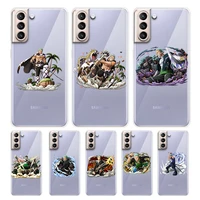 anime one piece for samsung galaxy s22 s21 s20 fe ultra s10e s10 s9 s8 s7 s6 edge plus transparent phone case capa