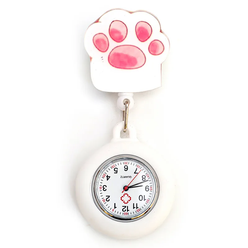 Fashion lovely cartoon table for doctor nurse Scalable Watches Clock Student Pocket Watch Luminous Portable Nurse Pocket Watch
