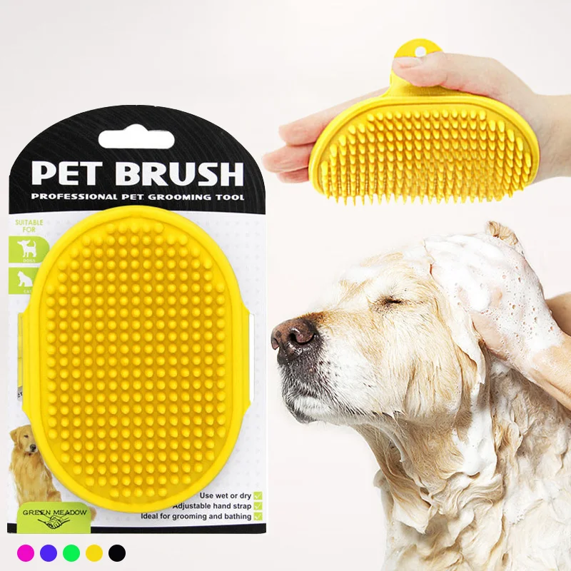 

Pet Hair Remove Brush Cat Grooming Glove For Dog Cat Bath Brush Comb Silicone Glove Hair Fur Grooming Massage Kitty Cat Supplies