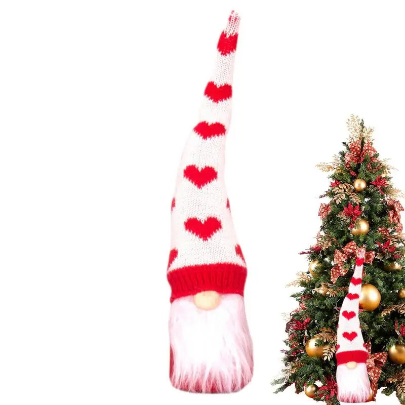 

Valentines Gnomes Plush Decorations Handmade Swedish Gnomes Plush Elf Scandinavian Tomte Valentine's Day Gnome Plush Dolls