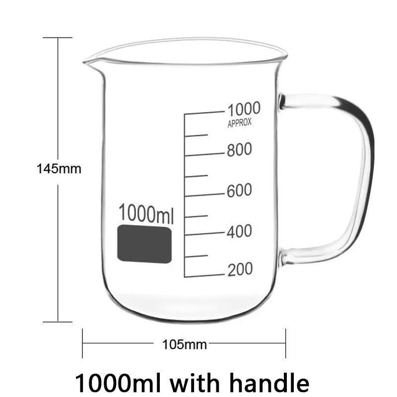 

Мерный стакан из боросиликатного стекла YWDL 50-1000 мл
