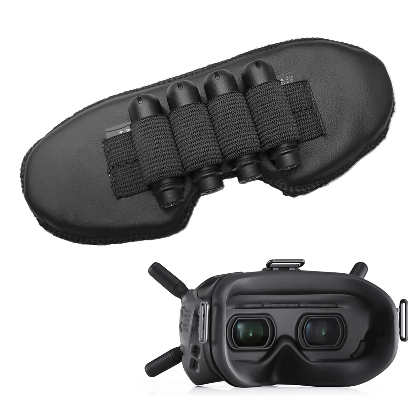 

Antenna Storage Cover Memory Card Slot Holder for DJI FPV VR Glasses Accessories PU Dustproof Lens Protector for DJI FPV Goggles