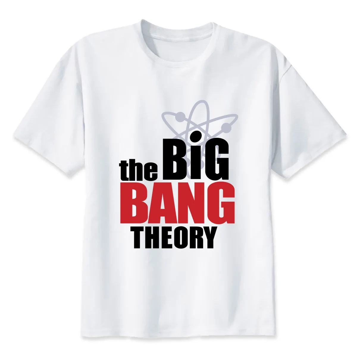 Футболка The Big Bang Theory Мужская летняя белая Молодежная с круглым вырезом