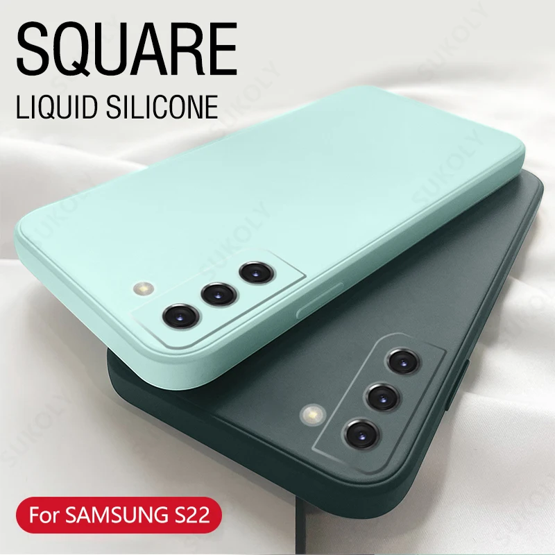 Case For Samsung S20 S21 FE A51 A71 A21S A32 Liquid Silicone Soft Cover For A50 A70 S20 S10 S9 S8 S21 S22 Ultra A52 A72 A53 5G