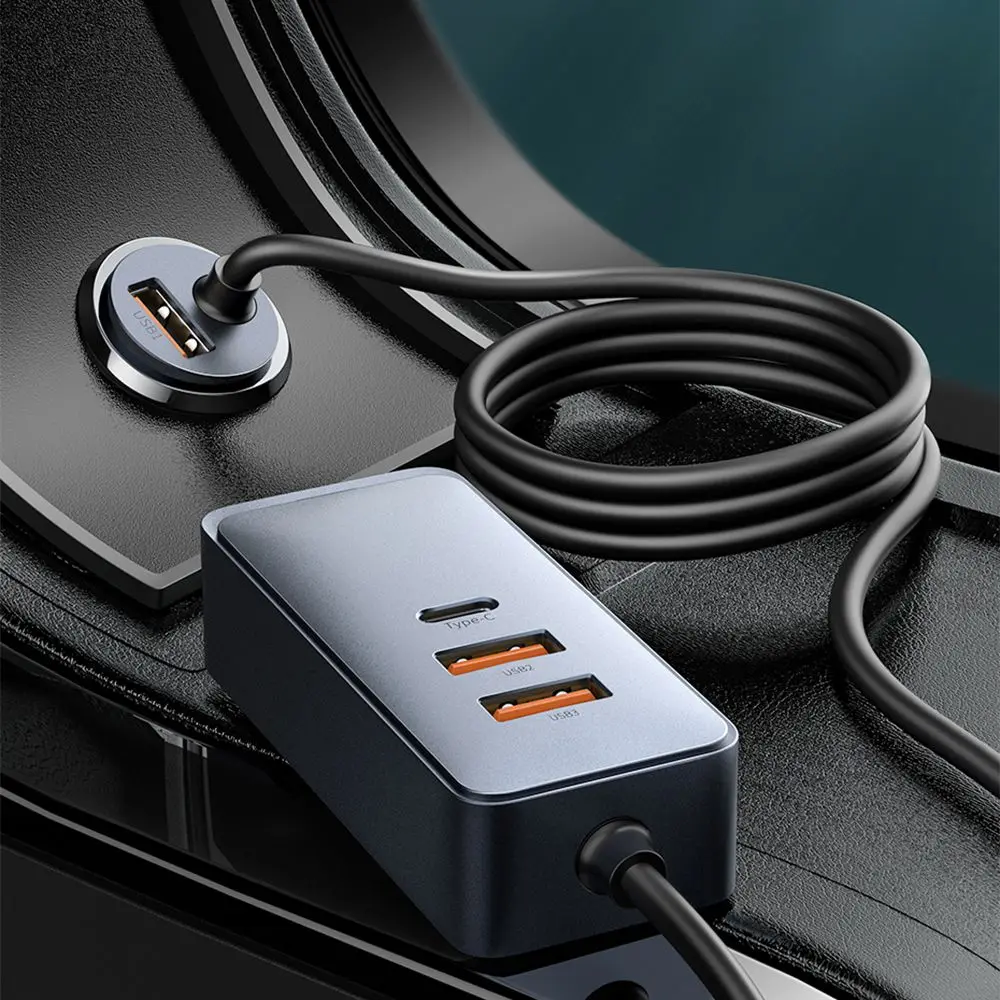 

Multi-Function PD 3.0 120W Durable Fast Charger USB Phone Charger Power Adapter Car Charger Socket