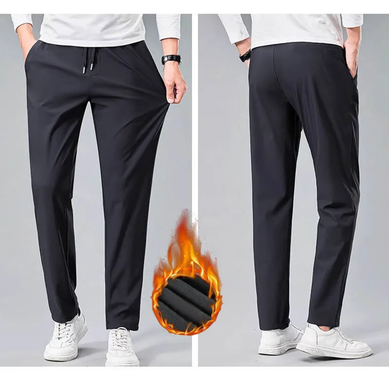 Woolen plus size inner lining pants for autumn and winter fat waist protection loose underwear men war