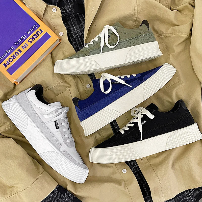 

Spring Autumn Men Fashion Sneakers Casual Canvas Skateboard Shoes 2023 New Designer Brand Trend Shoes