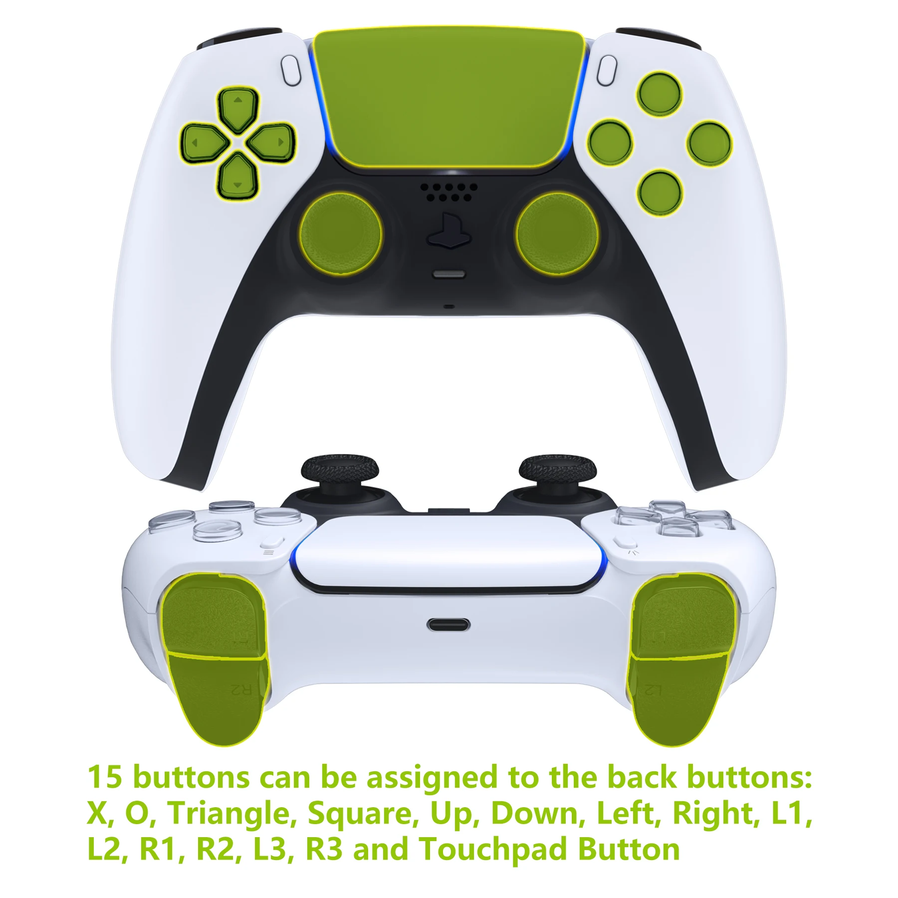 eXtremeRate Remappable RISE 4.0 Remap Kit, Upgrade Board & Redesigned Back Shell & 4 Back Buttons for PS5 Controller