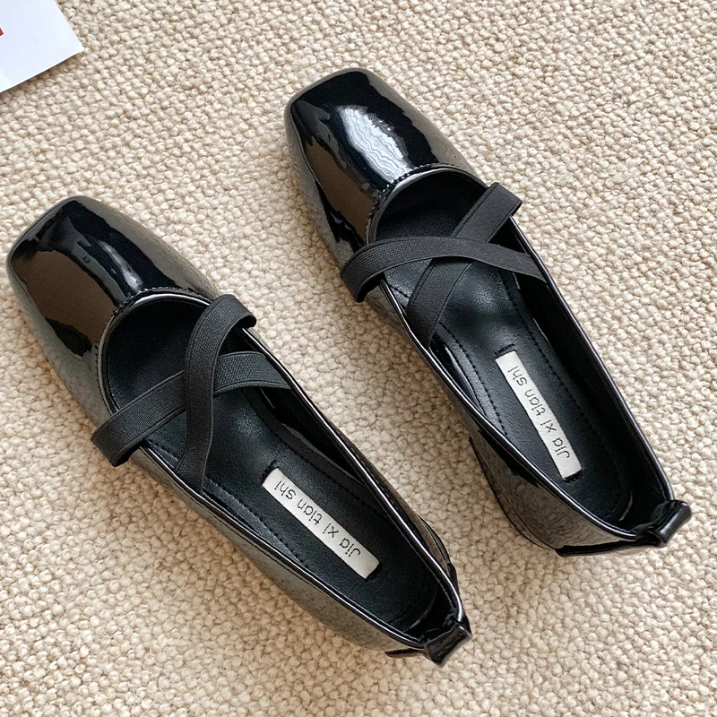 

Балетки женские прогулочные, Классические сандалии на плоской подошве, квадратный носок, роскошные брендовые удобные босоножки для работы, весна-лето