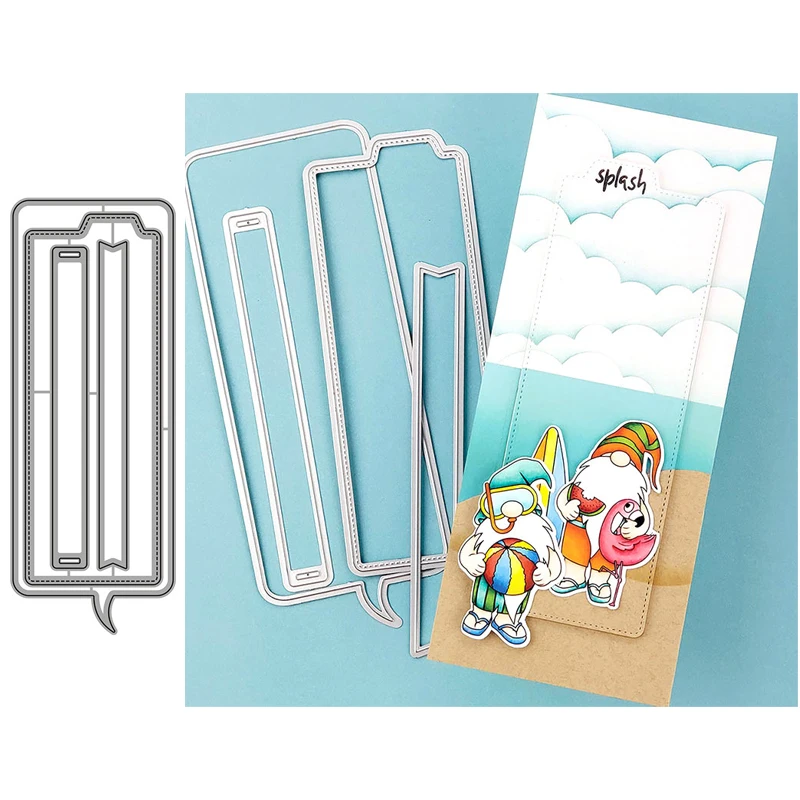 

Long Rectangle Frame Metal Cutting Dies for Scrapbooking Mold Cut Stencil Kids Handmade DIY Card Make Mould Model Craft New 2023