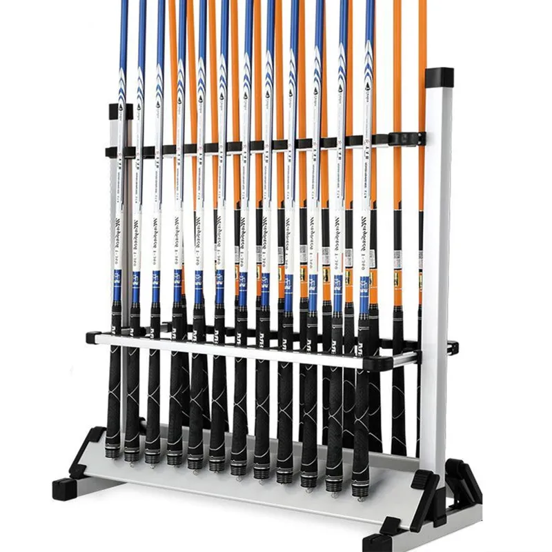 

12/24 Hole Aluminum Alloy Fishing Rod Rack Holder Stand Fishing Rods Pole Holder Stand Organizer Rack Place Fishing Rod Tools