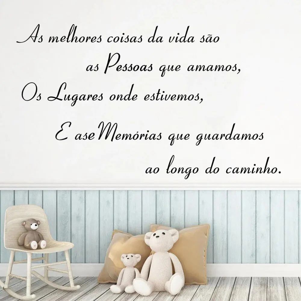 

As Melhores Coisas Da Vida São Portuguese Quotes Wall Stickers Murals for Livingroom Home Decor Vinyl Decals Decoration RU2127